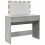 VidaXL (concrete grey) vidaXL Dressing Table with LED Cosmetic Table Vanity Makeup Table Brown Oak 18