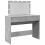 VidaXL (concrete grey) vidaXL Dressing Table with LED Cosmetic Table Vanity Makeup Table Brown Oak 12