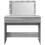 VidaXL (grey sonoma) vidaXL Dressing Table with LED Cosmetic Table Vanity Makeup Table Brown Oak 5