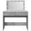 VidaXL (concrete grey) vidaXL Dressing Table with LED Cosmetic Table Vanity Makeup Table Brown Oak 15