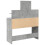 VidaXL (concrete grey) vidaXL Dressing Table with LED Cosmetic Table Vanity Makeup Table Grey Sonoma 17