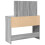 VidaXL (grey sonoma) vidaXL Dressing Table with LED Cosmetic Table Vanity Makeup Table Brown Oak 7