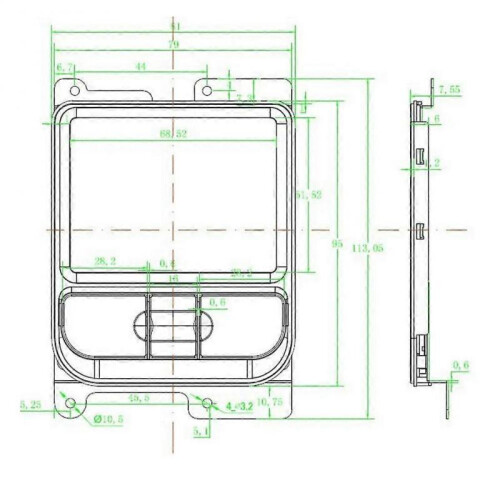 Industrial CNC Cabinet Security Embedded Can Be Installed Touch Screen Industrial Control USB Mouse 2