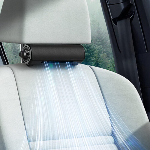 Car Headrest Fan for Front Rear Seat Passenger USB Powered 3 Speed
