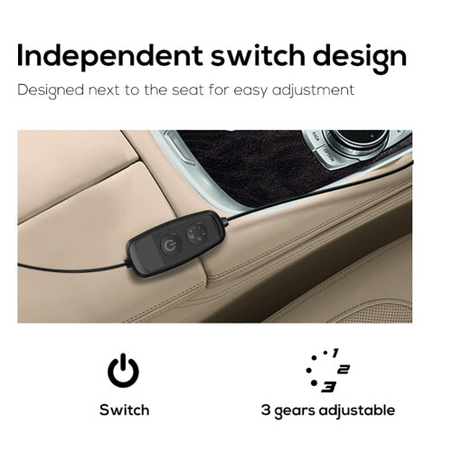 Car Headrest Fan for Front Rear Seat Passenger USB Powered 3 Speed 2