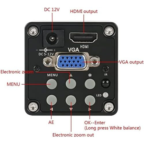 Microscope 100X 130X C Mount Lens 56 LED Light Lamp Digital Microscope Set(J) 2