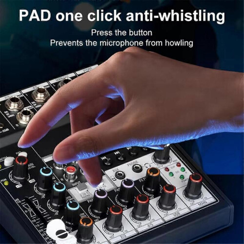 Portable Bluetooth Audio Mixer Console 5 Channels Soundcard USB Play Record Computer Playback Mini 2