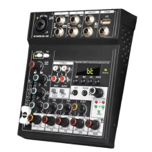 Portable Bluetooth Audio Mixer Console 5 Channels Soundcard USB Play Record Computer Playback Mini