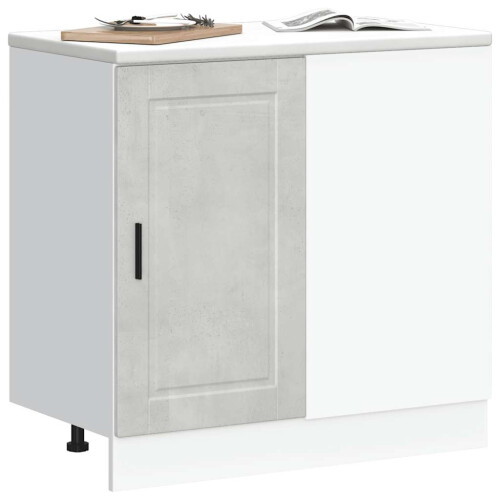VidaXL vidaXL Kitchen Base Cabinet Porto Concrete Grey Engineered Wood 2