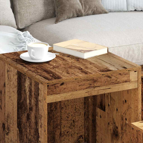 VidaXL (old wood) vidaXL Nesting Tables Living Room Side Table End Table 3 pcs Engineered Wood 2