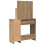 VidaXL (artisan oak) vidaXL Dressing Table with LED Vanity Table Makeup Vanity Desk Cosmetic Table 8