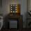 VidaXL (artisan oak) vidaXL Dressing Table with LED Vanity Table Makeup Vanity Desk Cosmetic Table 3