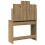 VidaXL (artisan oak) vidaXL Dressing Table with LED Lights Cosmetic Table Makeup Desk 8