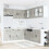 VidaXL (concrete grey) vidaXL 11 Piece Kitchen Cabinet Set Lucca Black Engineered Wood 5