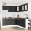 VidaXL (black) vidaXL 11 Piece Kitchen Cabinet Set Lucca Black Engineered Wood 4
