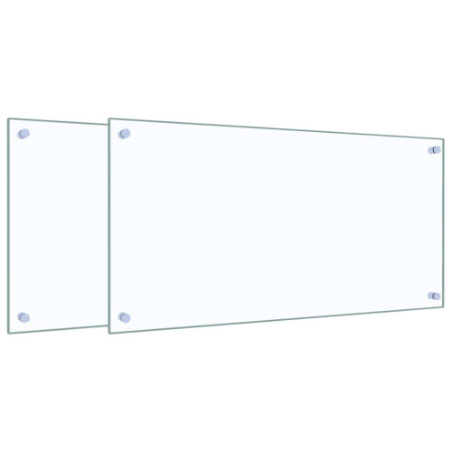 VidaXL (transparent, 80 x 40 cm) vidaXL Kitchen Backsplash Wall Tile Panel Kitchen Back Wall Tempered Glass 1