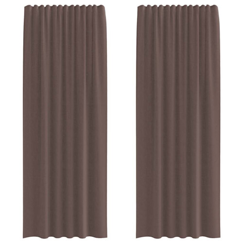 VidaXL vidaXL Voile Vorhänge mit Lasche 2 Stk. Braun 1