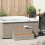 VidaXL (light grey) vidaXL Hot Tub Step Light Grey 100x50x50.5 cm Poly Rattan and Solid Acacia 3