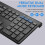 Plug and Play Compact Rechargeable Wireless Bluetooth Full Size Keyboard and Mouse Combo for Wiko Power U30 2