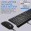 Plug and Play Compact Rechargeable Wireless Bluetooth Full Size Keyboard and Mouse Combo for Wiko Power U30 5