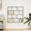 VidaXL (concrete grey) vidaXL Wall Cube Shelf Floating Storage Shelf 12 Compartments Engineered Wood 6
