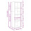 VidaXL vidaXL Bookcase Storage Rack Cabinet Bookshelf Grey Sonoma Engineered Wood 9