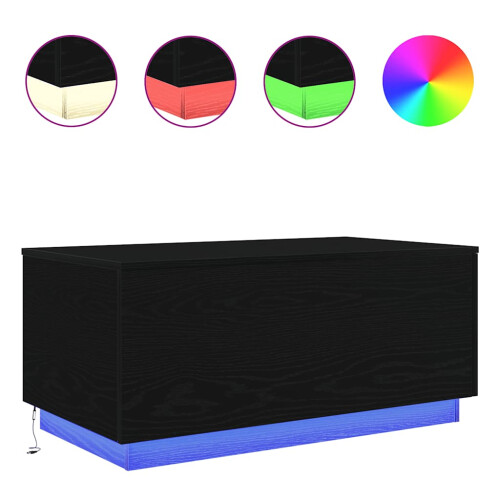 VidaXL (90 cm) vidaXL Coffee Table with LED Lights Hallway End Table Side Tea Sofa Table 2