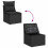 VidaXL vidaXL 6-tlg. Garten-Sofagarnitur mit Kissen Schwarz Poly Rattan 9