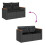 VidaXL vidaXL 6-tlg. Garten-Sofagarnitur mit Kissen Schwarz Poly Rattan 7