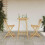 VidaXL vidaXL Outdoor Bar Stools with Footrests 2 pcs Foldable Bamboo 4