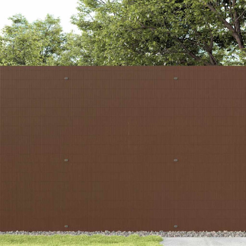 VidaXL vidaXL Gartenzaun Doppelseitig Braun 1,8x5 m PVC 2