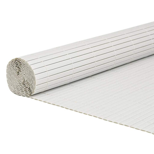 VidaXL vidaXL Gartenzaun Doppelseitig Weiß 1,8x5 m PVC 2