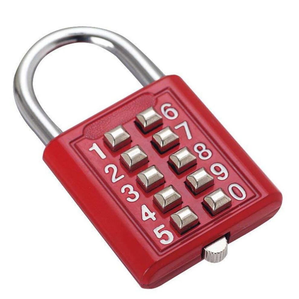 Murldallbutton Combination Security Padlock Digital Lock Suitcase Luggage Drawer Door Diy Toolbox 10Bit Padlock 820064743145