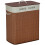 Homcom HOMCOM 2 Section Collapsible Laundry Hamper Lid Removable Lining, Brown 9