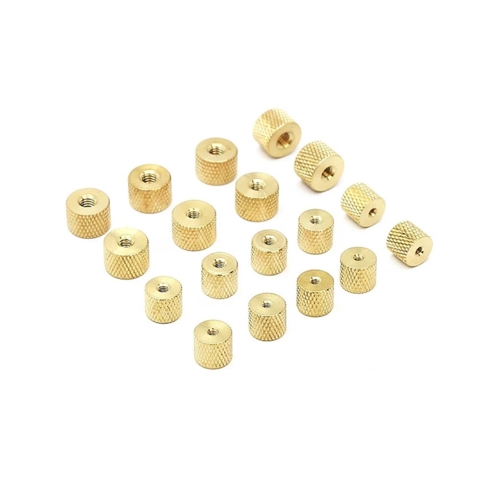 550Pcs Knurled Thumb Nuts Hand Grip Knobs Nut M2 M2.5 M3 M4 Knurled Brass Thumb Nut Brass Knurled Nut Cylindrical Adjust Nut(30Pcs,M4) 820064743565
