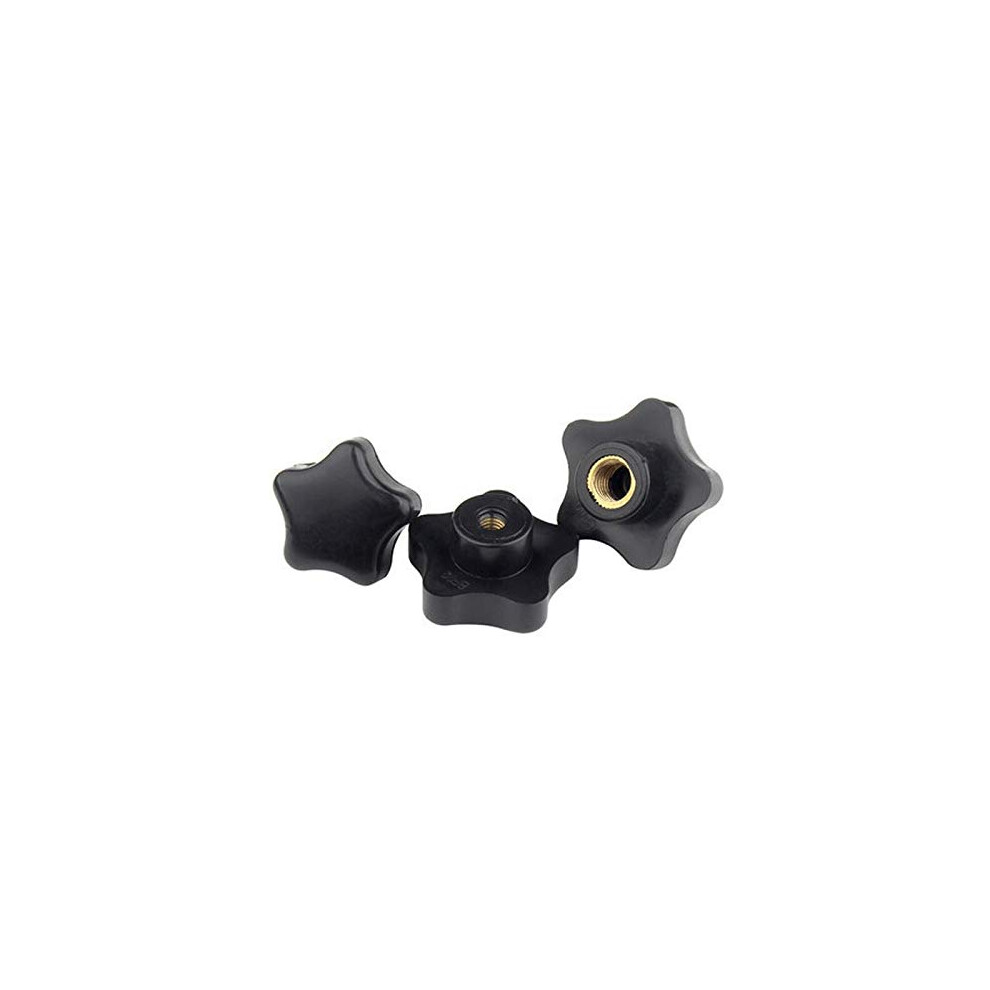 Nutw31417 10Pcs M4 M6 M8 M10 Black Thumb Nut Plum Bakelite Hand Tighten Nuts Thread Star Clamping Knob Woodworking Tool (Size: M8) 820064743640
