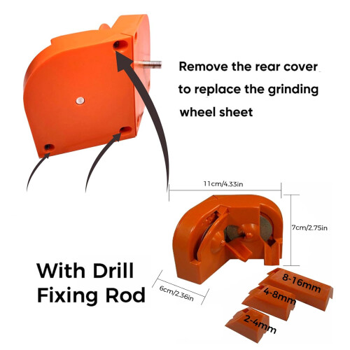 Multipurpose Drill Bit Grinding Sharpener, Electric Drill Bit Sharpener Bits Grinding Tool 2