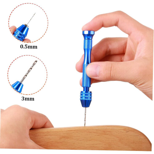 Pcs Mini Precision Pin Vise Hand Drill Small Rotary Tool for Woodworking Drilling Drill Bits Set 2