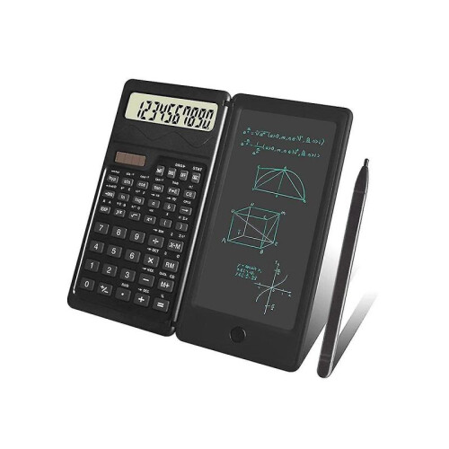 Scientific Calculators with Erasable Writing , Foldable 10 Digit Desk Calculator For