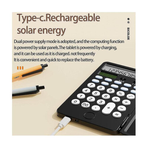 12 Digit Display Desk Calcultors with Erasable Writing Table, Suitable for , An 2