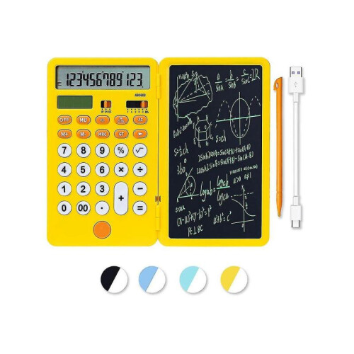 12 Digit Display Desk Calcultors with Erasable Writing Table, Suitable for , An