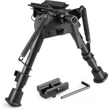 Rifle Bipod 69 Inch Adjustable Spring Return Picatinny SwivelStud Sniper Hunting Bipod with Mount Adapter