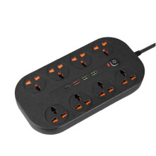 Universal Power Strip Socket with Extension Cable USB Type-C Port for US Plug AC Outlet Multiprise