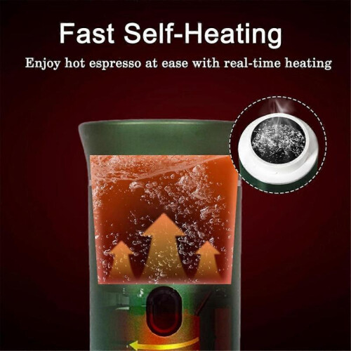 Portable Espresso Machine Mini Espresso Machine Compatible with Ground Coffee, Large and Small Caps 1
