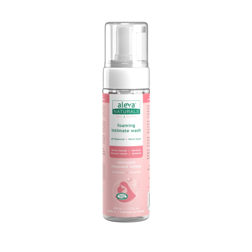 Aleva Naturals Foaming Feminine Wash |For Intimate Areas |Self-Foaming Pump |Ph Balanced |Cleanses And Refreshes |Made With Natural And Organic Ingredients |Der