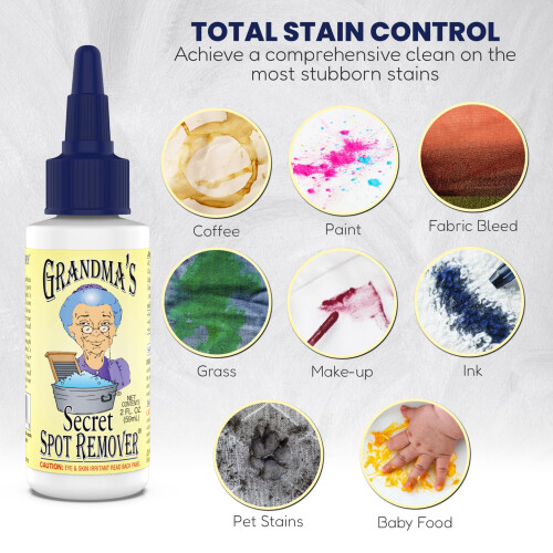Απορρυπαντικό λεκέδων Grandma's Secret, 2 Fl Oz (Συσκευασία 6), Διαφανές, 6 Τεμάχια 2