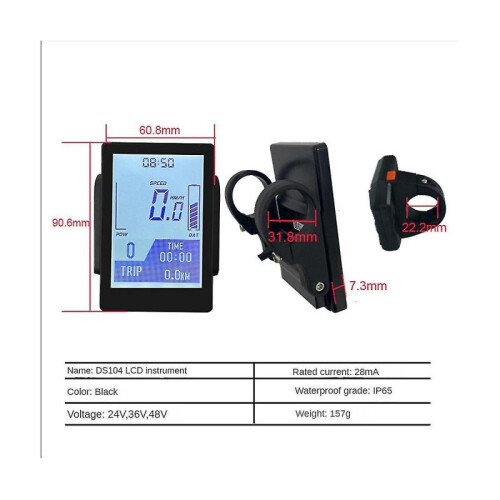 E-bike Display Ds104 Screen Display Screen for Mid Bbs01 02 Hd Display Electric Ycle S 2