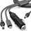 For Mini 3-in-1 DC Power Cable 16FT, USB-C 12-24V Lighter Plug & DC Male Cord Input Power Cable 1