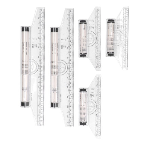 5pcs Rolling Parallel Ruler, Plastic Measuring Rolling Ruler ...
