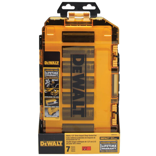 DeWalt DEWALT DWMT74737 Tough Box 7PC mm 1/2 Deep Drive Impact Socket Set 2